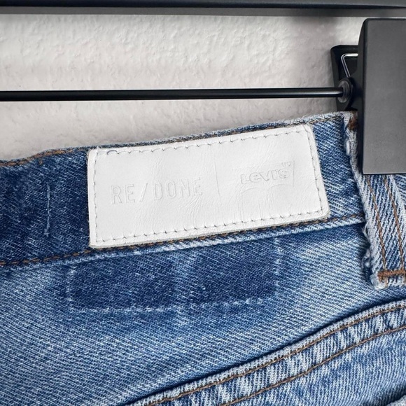 Re/Done Blue Straight Jeans - Picture 6 of 8